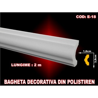 Bagheta-bordura din polistiren E-18